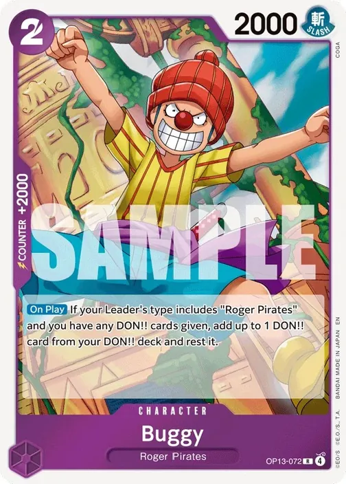 Carte One Piece anglaise OP13-072 Buggy