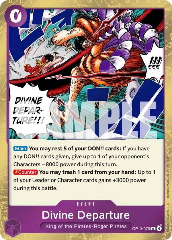 Carte One Piece anglaise Divine Departure OP13-076 R