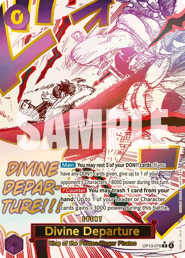 Carte One Piece anglaise Divine Departure OP13-076 R
