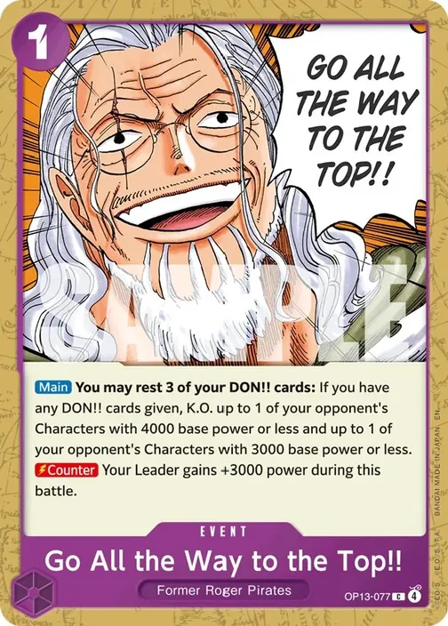Carte One Piece anglaise OP13-077 Go All the Way to the Top!!
