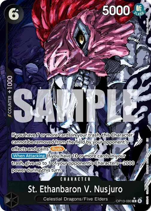 Carte One Piece anglaise OP13-080 St. Ethanbaron V. Nusjuro (version 2)