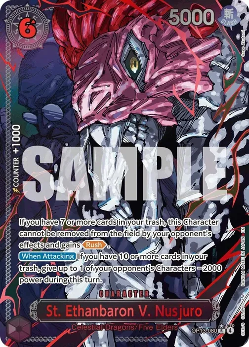 Carte One Piece anglaise OP13-080 St. Ethanbaron V. Nusjuro (version 3)