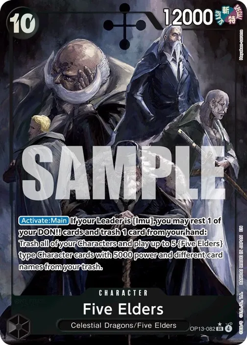 Carte One Piece anglaise OP13-082 Five Elders (version 2)