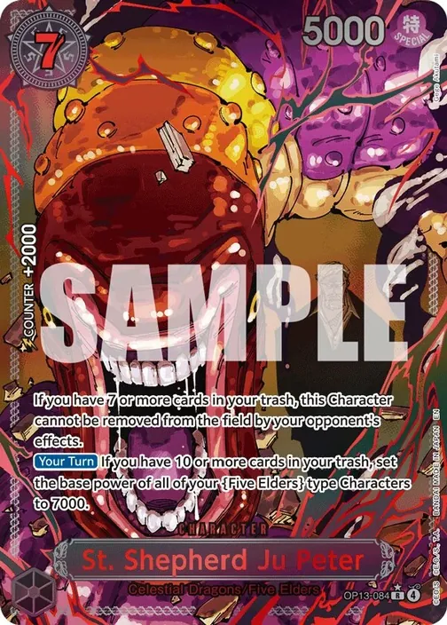 Carte One Piece anglaise OP13-084 St. Shepherd Ju Peter (version 3)