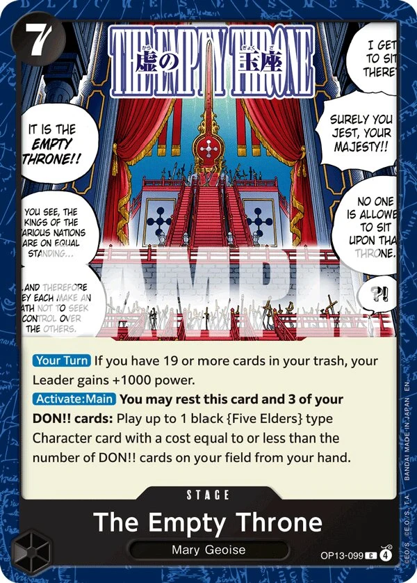 Carte One Piece anglaise The Empty Throne OP13-099 C