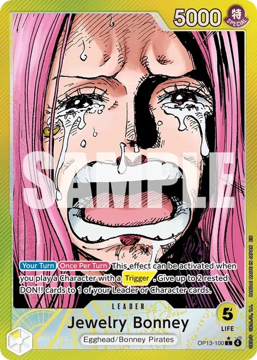 Carte One Piece anglaise OP13-100 Jewelry Bonney (version 2)