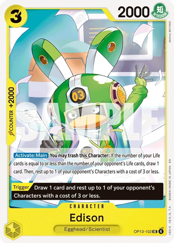 Carte One Piece anglaise Edison OP13-102 UC