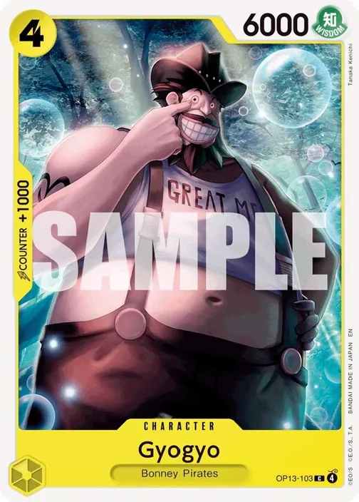 Carte One Piece anglaise OP13-103 Gyogyo