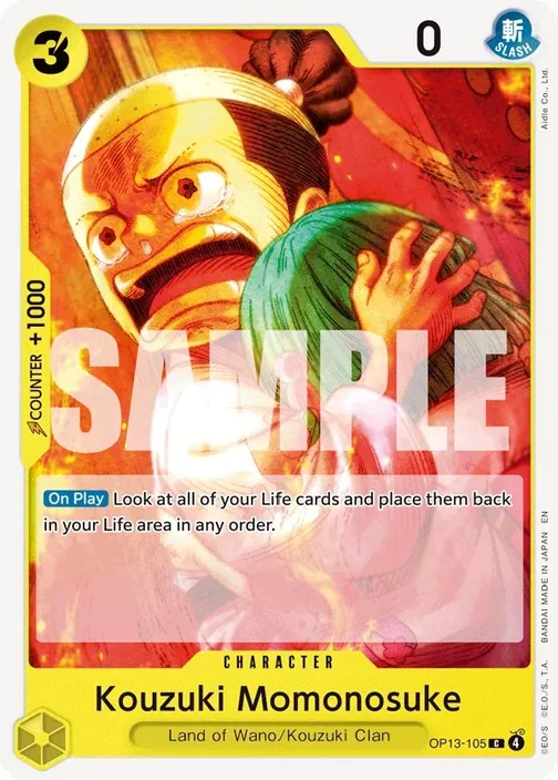 Carte One Piece anglaise OP13-105 Kouzuki Momonosuke