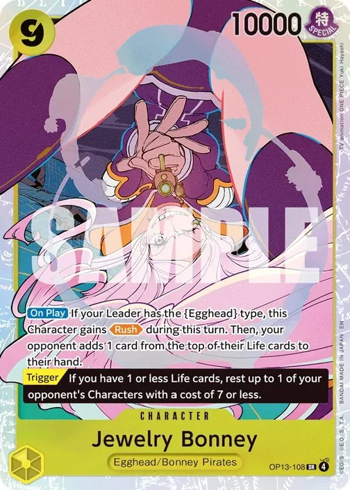 Carte One Piece anglaise OP13-108 Jewelry Bonney