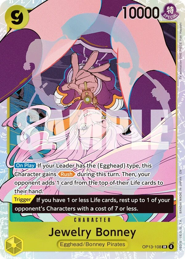 Carte One Piece anglaise Jewelry Bonney OP13-108 SR