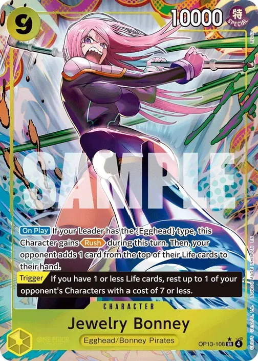Carte One Piece anglaise OP13-108 Jewelry Bonney (version 2)