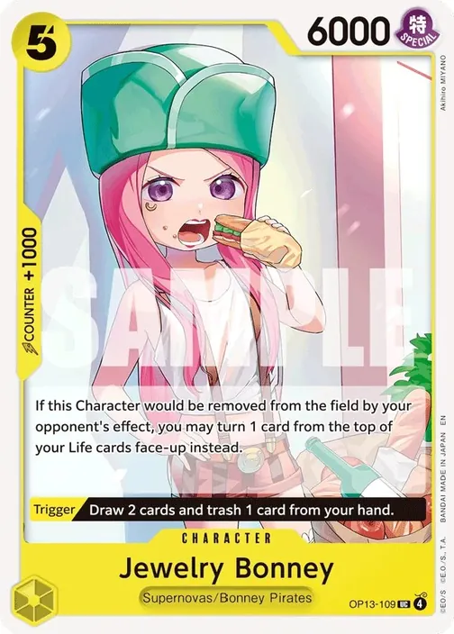 Carte One Piece anglaise OP13-109 Jewelry Bonney