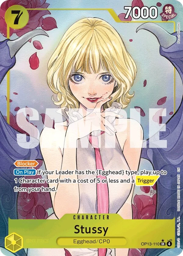 Carte One Piece anglaise Stussy OP13-110 SR