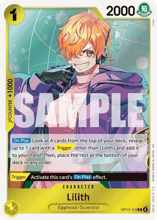 Carte One Piece anglaise OP13-113 Lilith