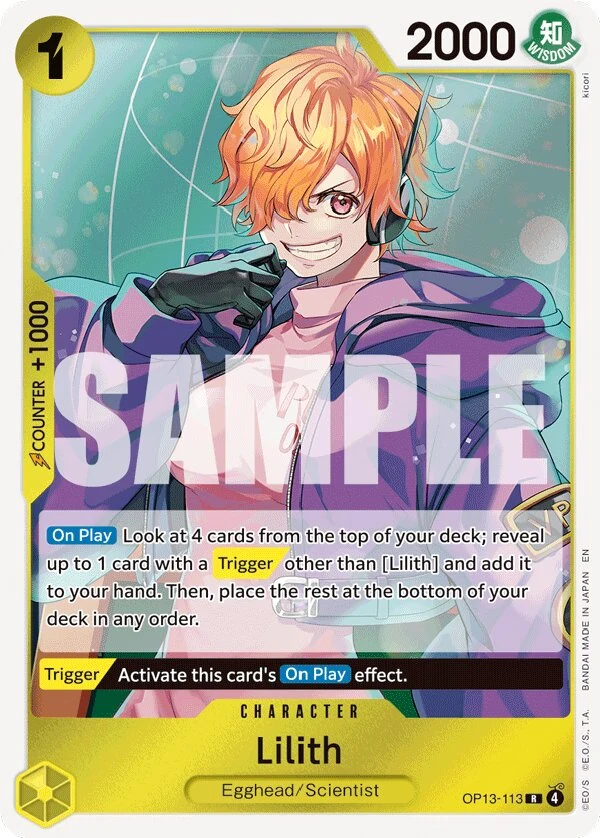Carte One Piece anglaise Lilith OP13-113 R