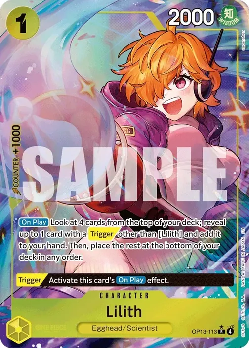 Carte One Piece anglaise OP13-113 Lilith (version 2)