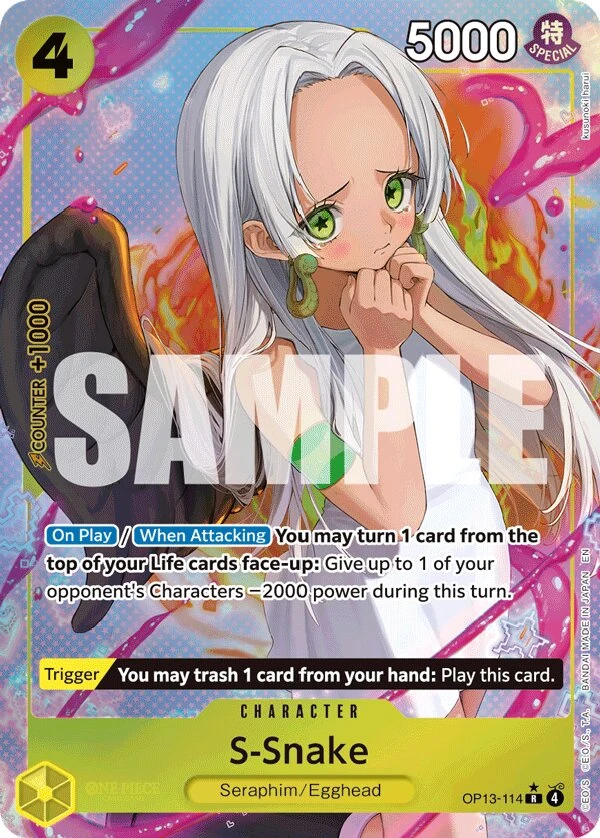 Carte One Piece anglaise S-Snake OP13-114 R