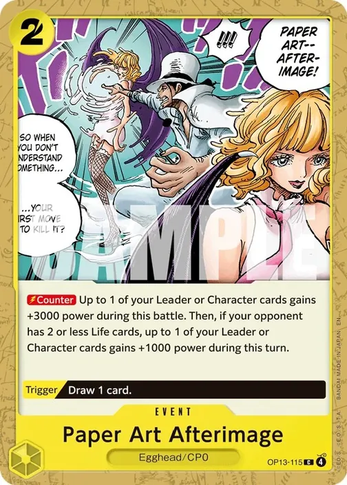 Carte One Piece anglaise OP13-115 Paper Art Afterimage
