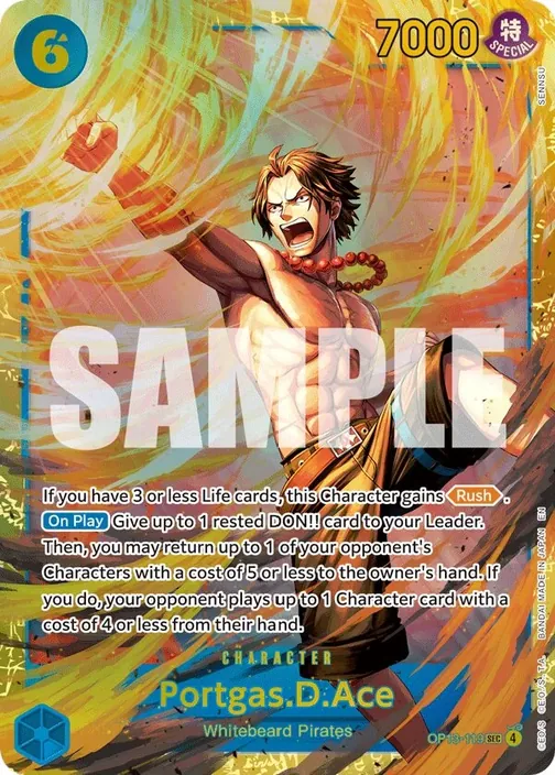 Carte One Piece anglaise OP13-119 Portgas.D.Ace
