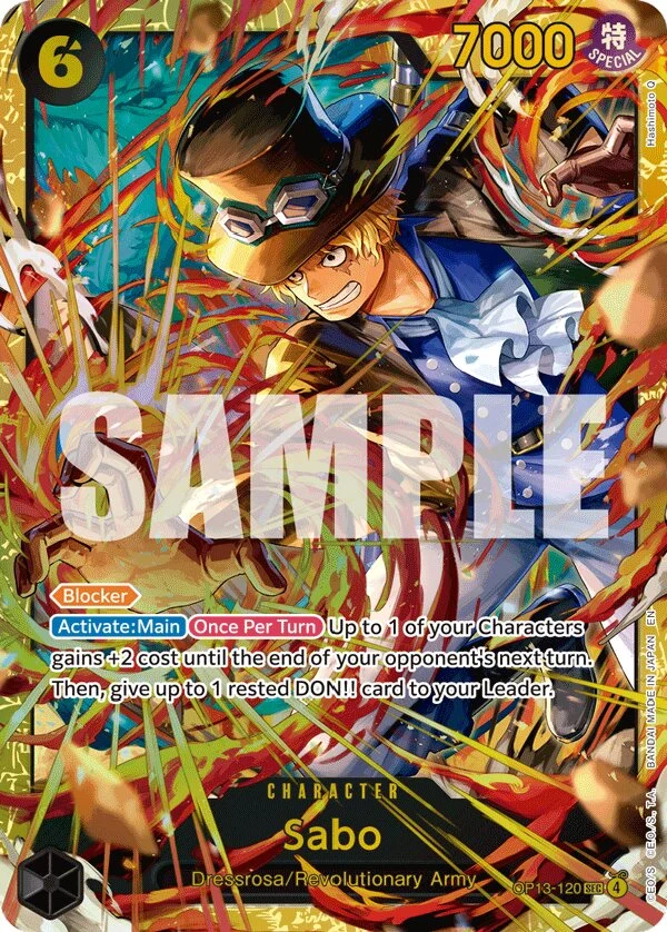 Carte One Piece anglaise Sabo OP13-120 SEC
