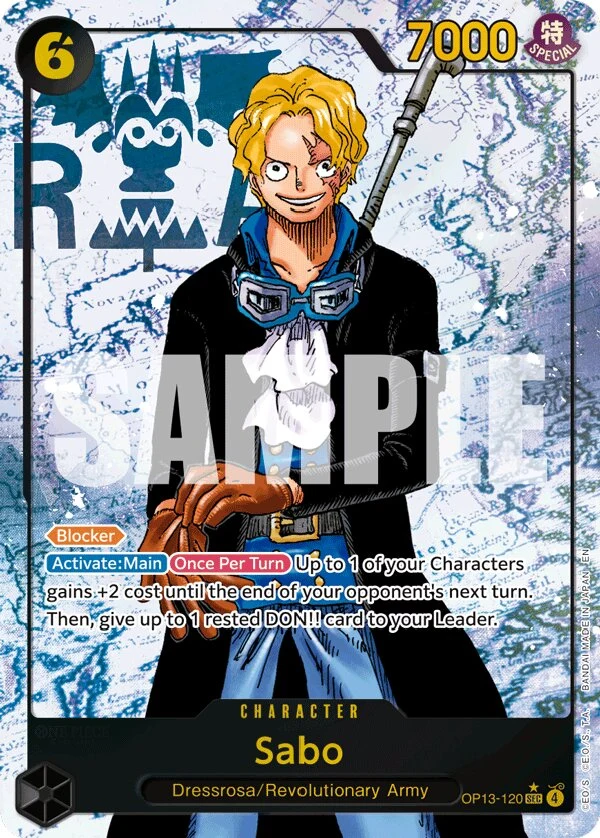 Carte One Piece anglaise Sabo OP13-120 SEC