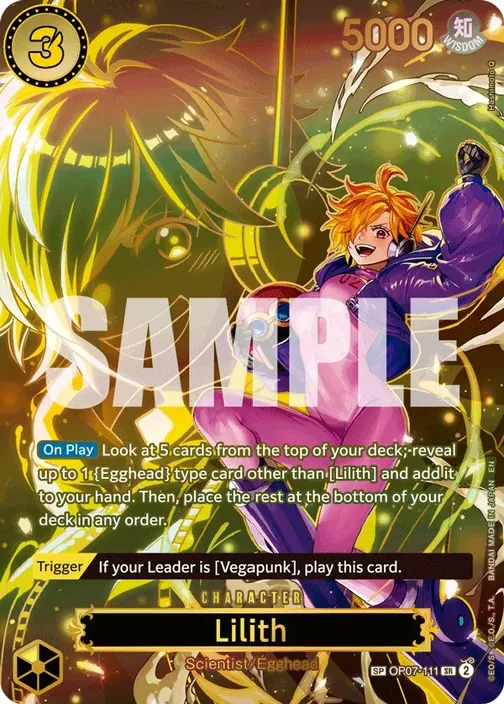 Carte One Piece anglaise OP07-111 Lilith (version 3)