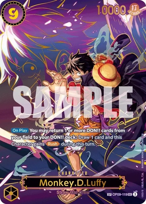 Carte One Piece anglaise OP09-119 Monkey.D.Luffy (version 4)