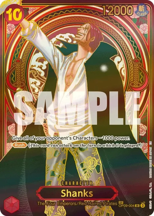 Carte One Piece anglaise OP09-004 Shanks (version 6)