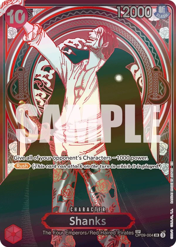 Carte One Piece anglaise Shanks OP09-004 SP