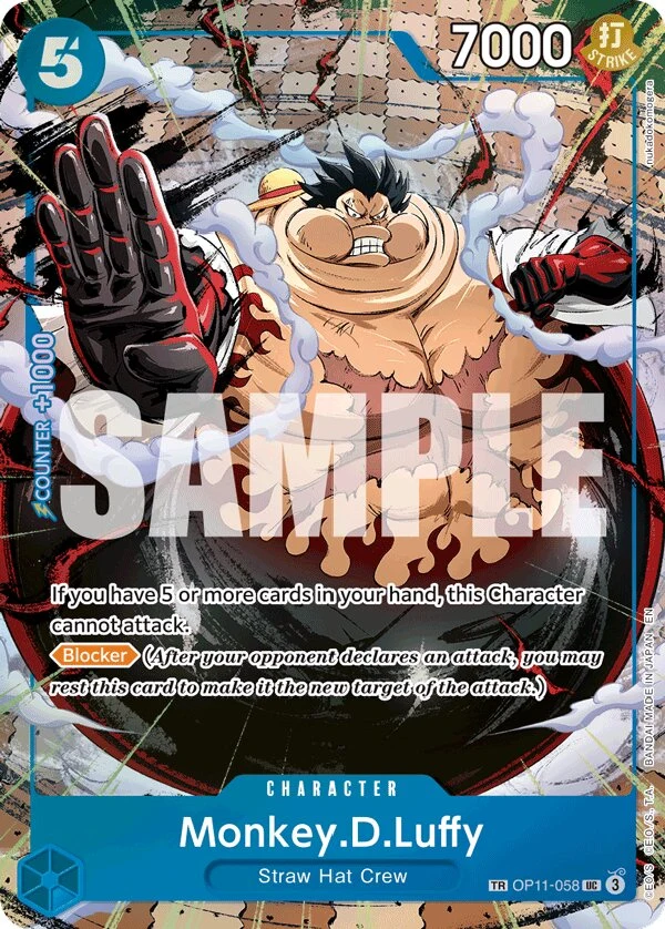 Carte One Piece anglaise Monkey.D.Luffy OP11-058 TR