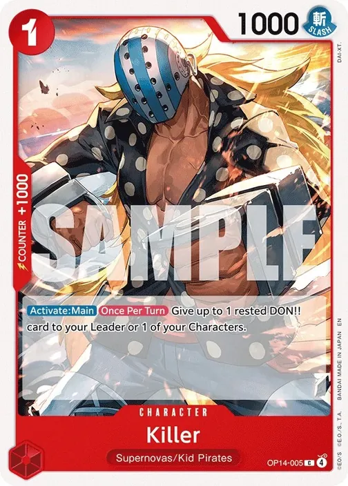 Carte One Piece anglaise OP14-005 Killer