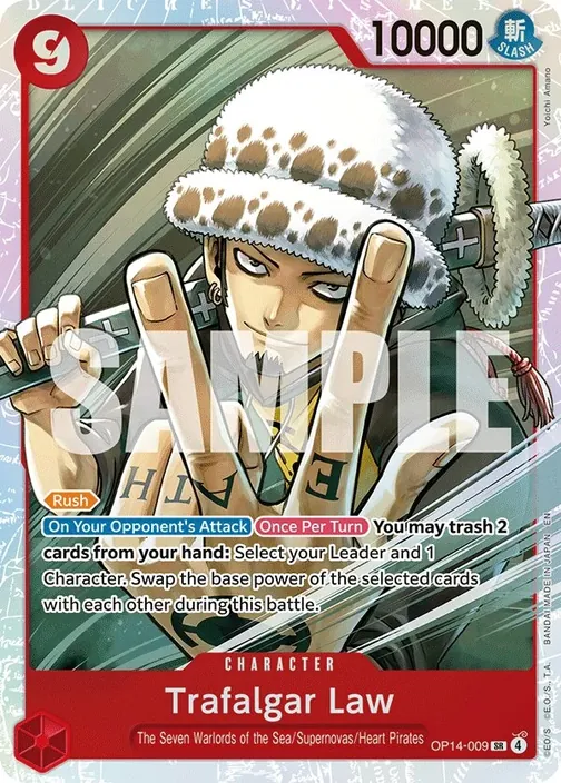 Carte One Piece anglaise OP14-009 Trafalgar Law