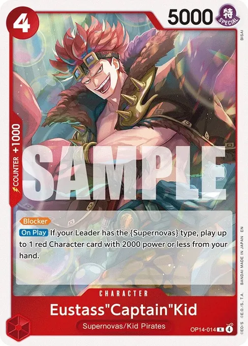 Carte One Piece anglaise OP14-014 Eustass"Captain"Kid