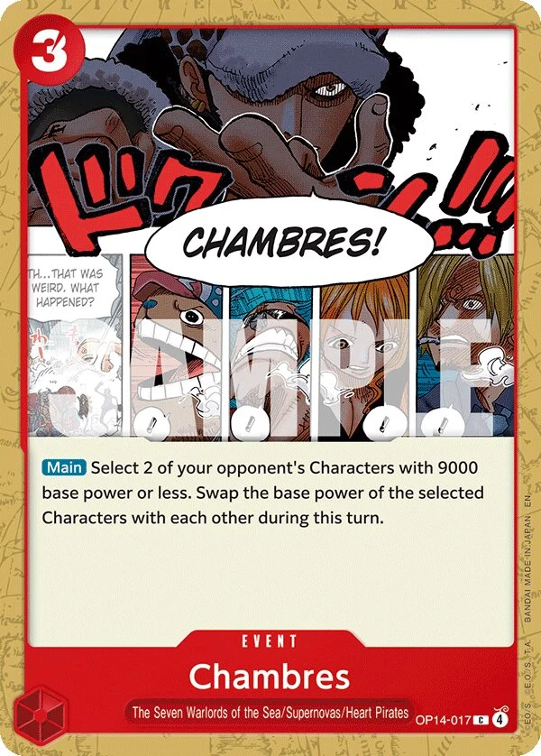 Carte One Piece anglaise Chambres OP14-017 C