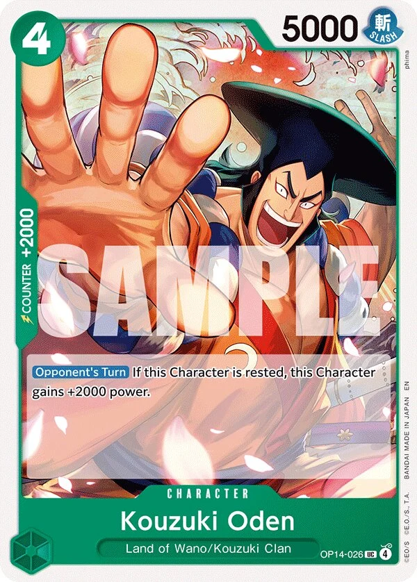 Carte One Piece anglaise Kouzuki Oden OP14-026 UC