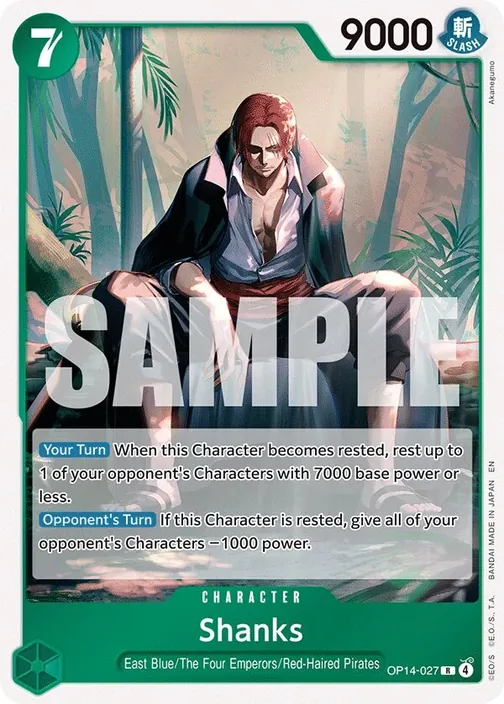 Carte One Piece anglaise OP14-027 Shanks