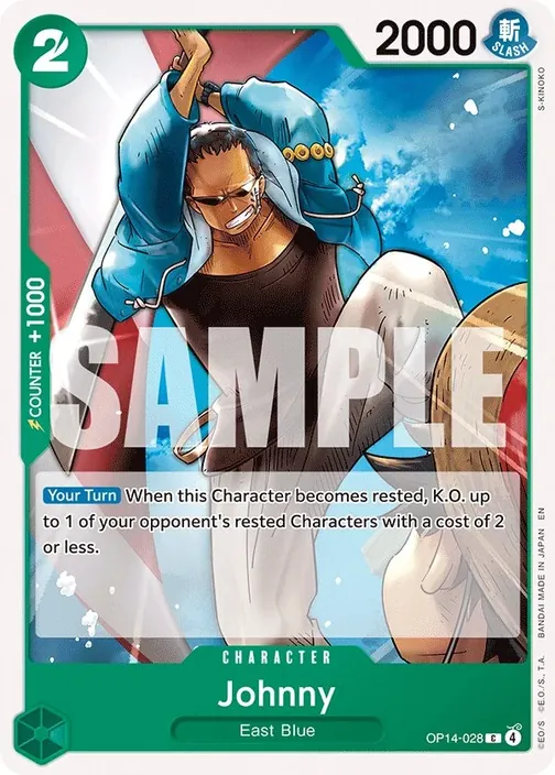 Carte One Piece anglaise OP14-028 Johnny