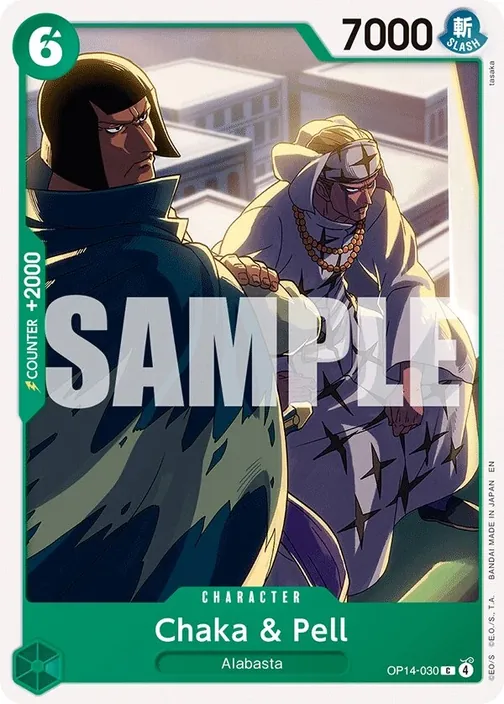 Carte One Piece anglaise OP14-030 Chaka & Pell