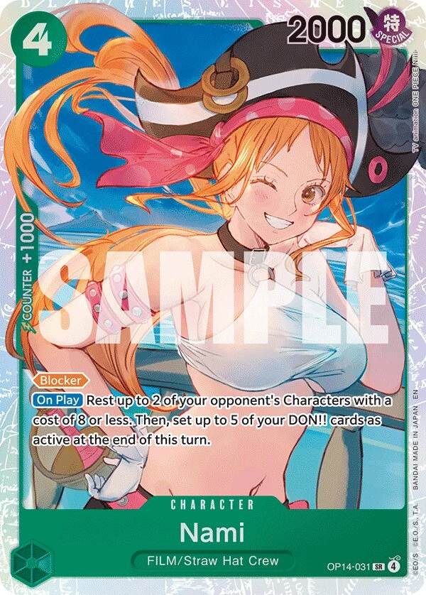 Carte One Piece anglaise Nami OP14-031 SR