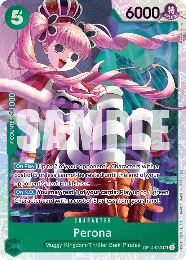 Carte One Piece anglaise Perona OP14-033 SR