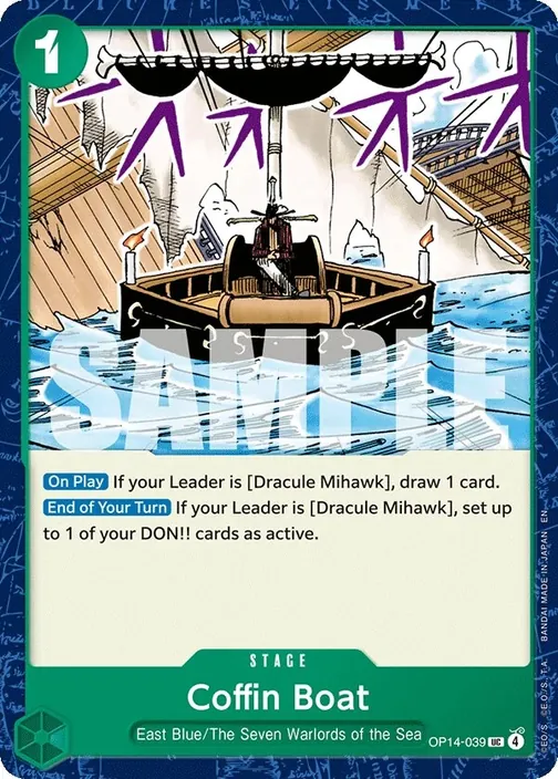 Carte One Piece anglaise OP14-039 Coffin Boat