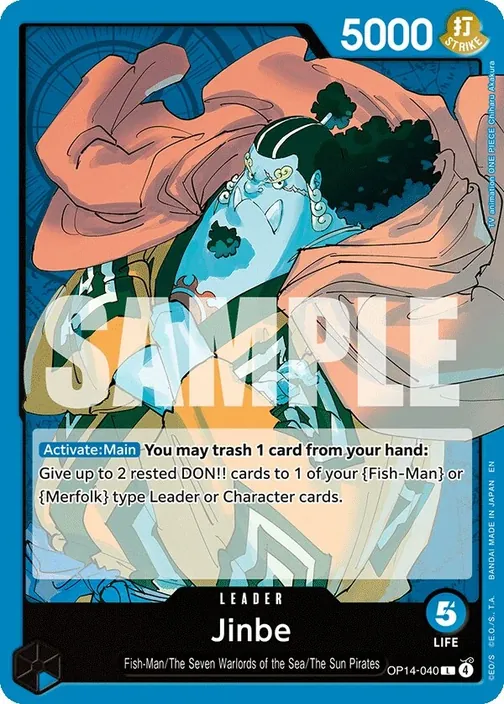 Carte One Piece anglaise OP14-040 Jinbe