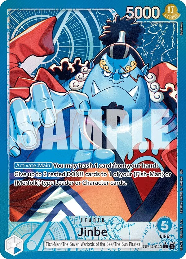 Carte One Piece anglaise Jinbe OP14-040 L