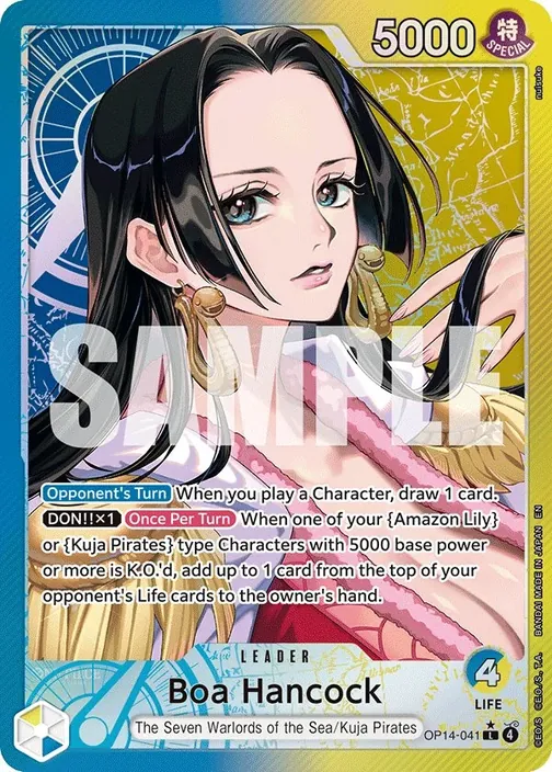 Carte One Piece anglaise OP14-041 Boa Hancock (version 2)