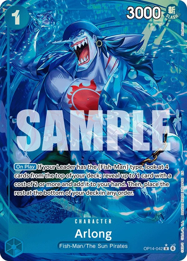 Carte One Piece anglaise Arlong OP14-042 R