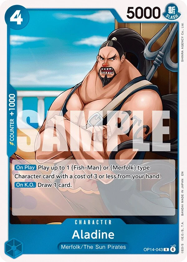 Carte One Piece anglaise Aladine OP14-043 R