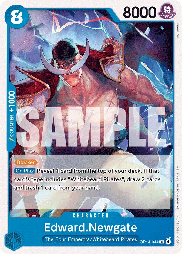 Carte One Piece anglaise Edward.Newgate OP14-044 C