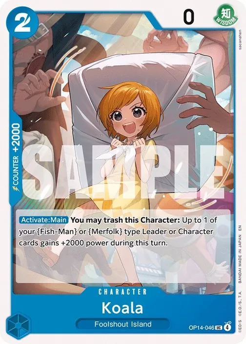Carte One Piece anglaise OP14-046 Koala