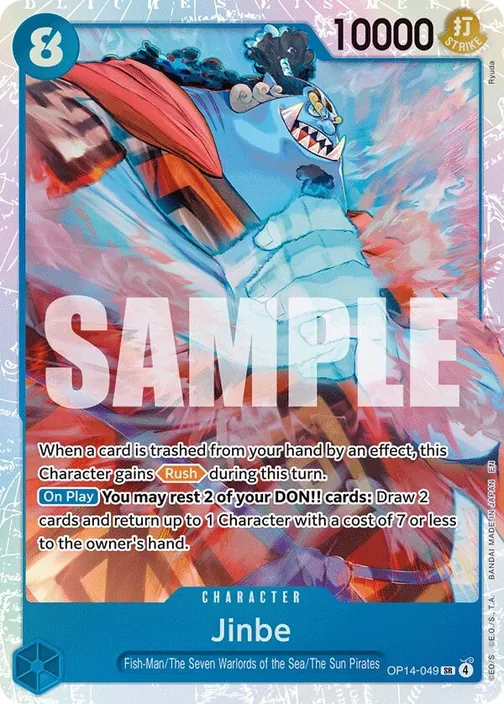 Carte One Piece anglaise OP14-049 Jinbe